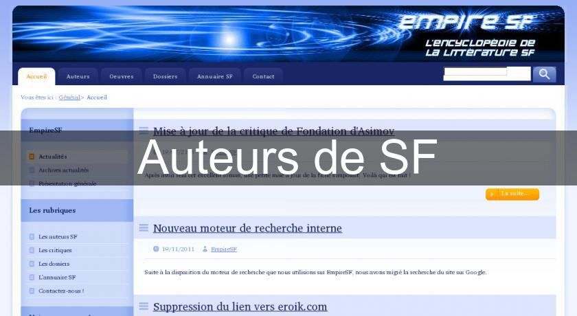 Auteurs de SF Auteurs de SF