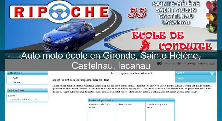 Auto moto école en Gironde, Sainte Hélène, Castelnau, lacanau