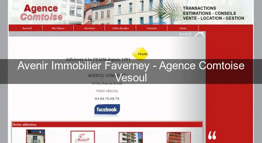 Avenir Immobilier Faverney - Agence Comtoise Vesoul