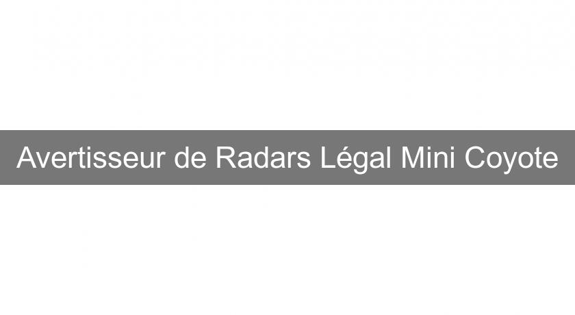 Avertisseur de Radars Légal Mini Coyote Avertisseur de Radars Légal Mini Coyote
