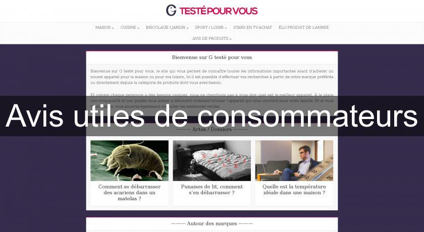 Avis utiles de consommateurs