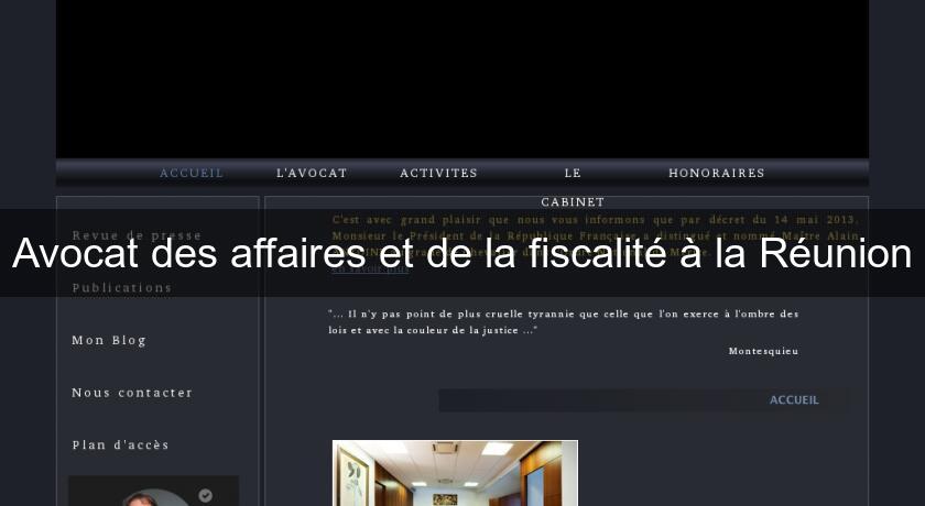 Avocat des affaires et de la fiscalité à la Réunion