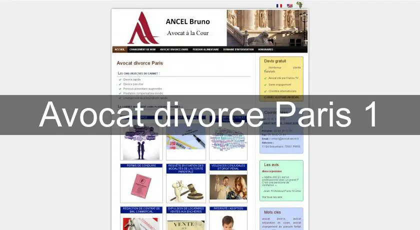 Avocat divorce Paris 1