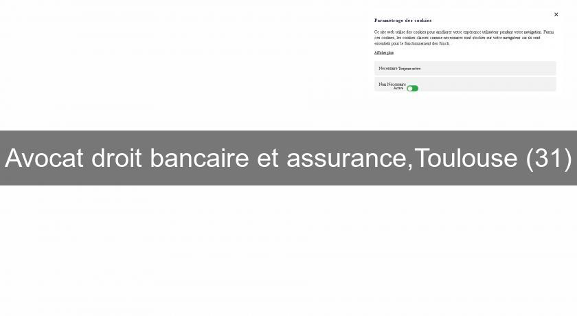 Avocat droit bancaire et assurance,Toulouse (31)