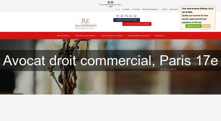 Avocat droit commercial, Paris 17e Avocat droit commercial, Paris 17e