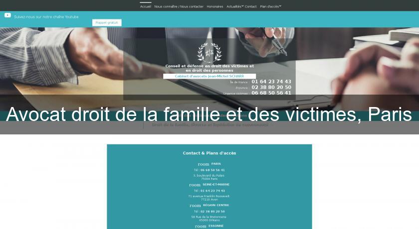 Avocat droit de la famille et des victimes, Paris