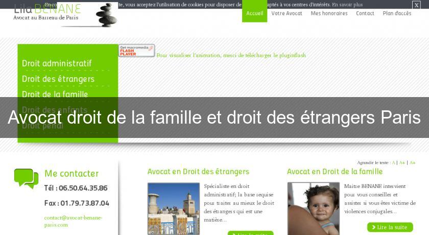 Avocat droit de la famille et droit des étrangers Paris