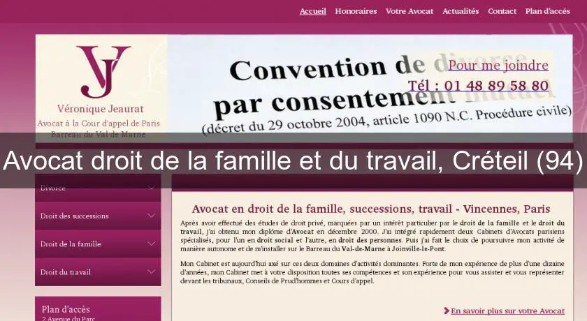 Avocat droit de la famille et du travail, Créteil (94)