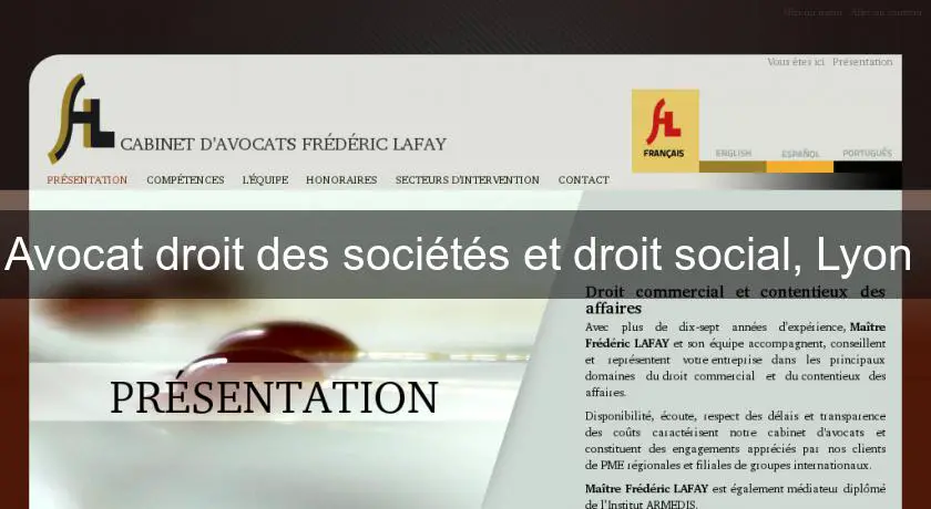 Avocat droit des sociétés et droit social, Lyon 