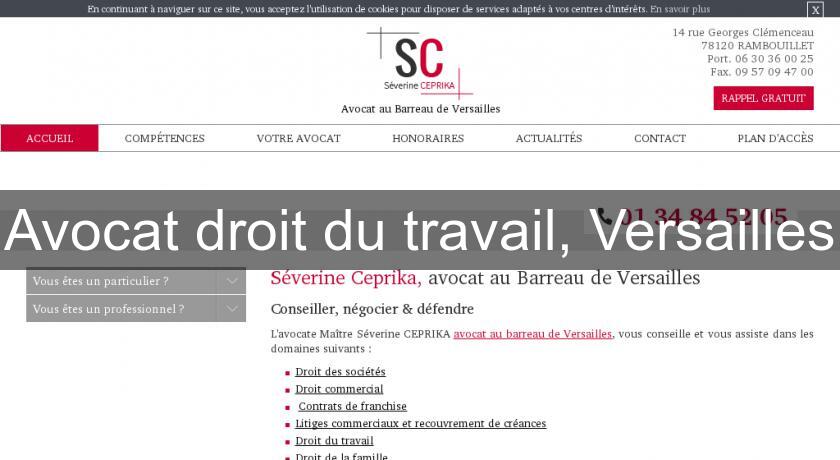 Avocat droit du travail, Versailles Avocat droit du travail, Versailles