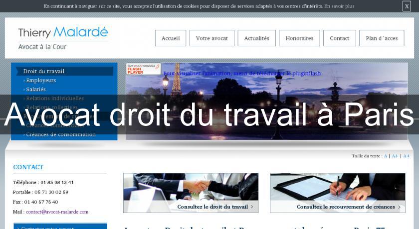 Avocat droit du travail à Paris