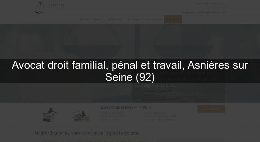 Avocat droit familial, pénal et travail, Asnières sur Seine (92) Avocat droit familial, pénal et travail, Asnières sur Seine (92)