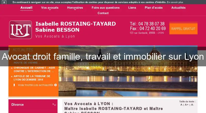Avocat droit famille, travail et immobilier sur Lyon