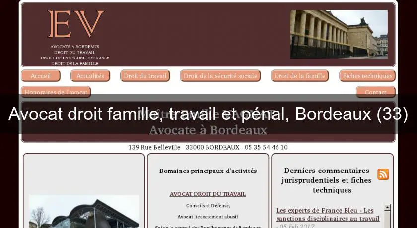 Avocat droit famille, travail et pénal, Bordeaux (33)