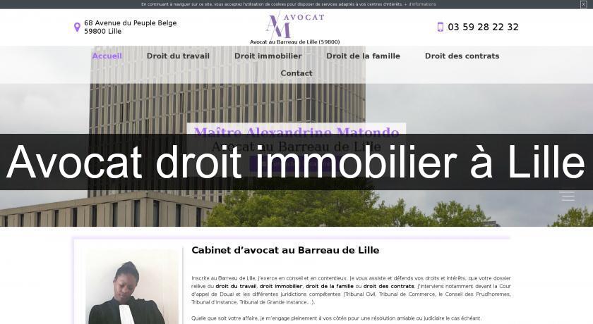 Avocat droit immobilier à Lille Avocat droit immobilier à Lille