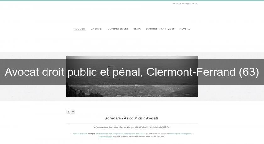 Avocat droit public et pénal, Clermont-Ferrand (63) Avocat droit public et pénal, Clermont-Ferrand (63)