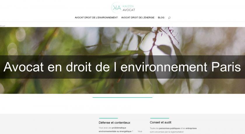 Avocat en droit de l'environnement Paris