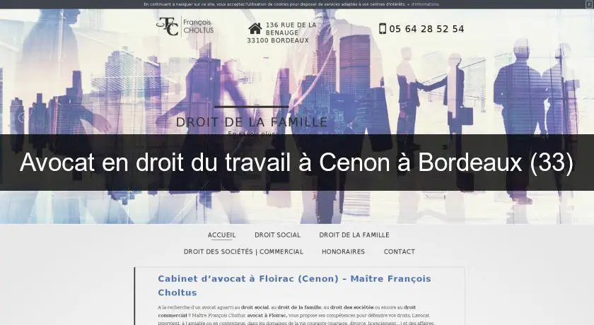 Avocat en droit du travail à Cenon à Bordeaux (33)