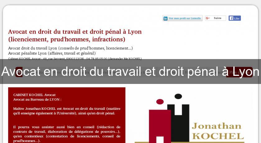 Avocat en droit du travail et droit pénal à Lyon