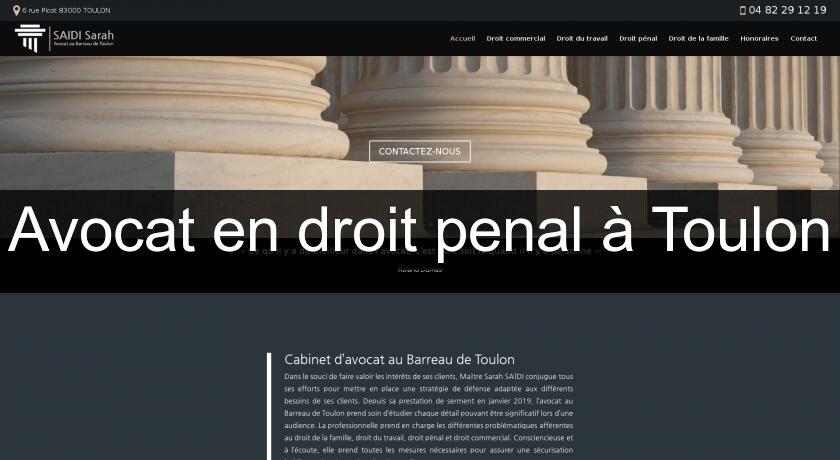 Avocat en droit penal à Toulon Avocat en droit penal à Toulon