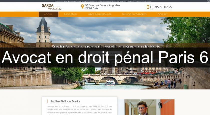 Avocat en droit pénal Paris 6