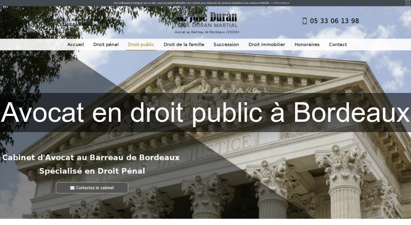 Avocat en droit public à Bordeaux Avocat en droit public à Bordeaux