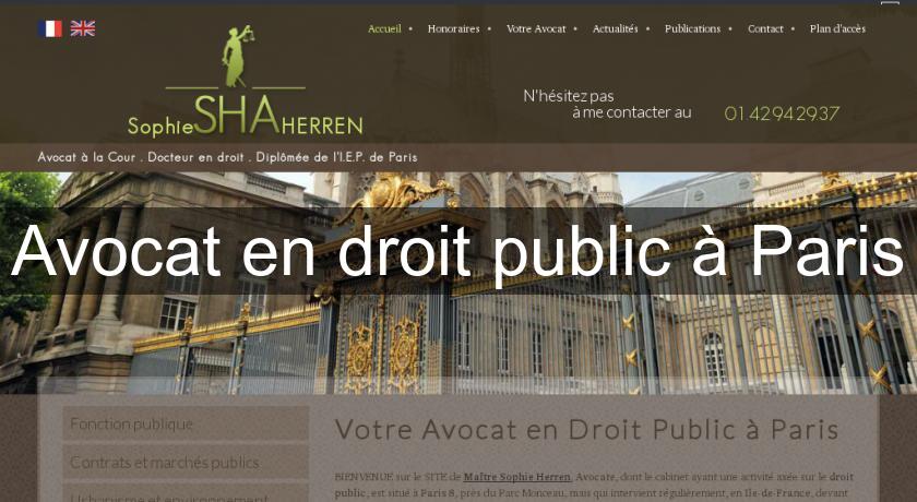 Avocat en droit public à Paris Avocat en droit public à Paris