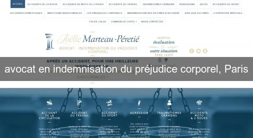 avocat en indemnisation du préjudice corporel, Paris