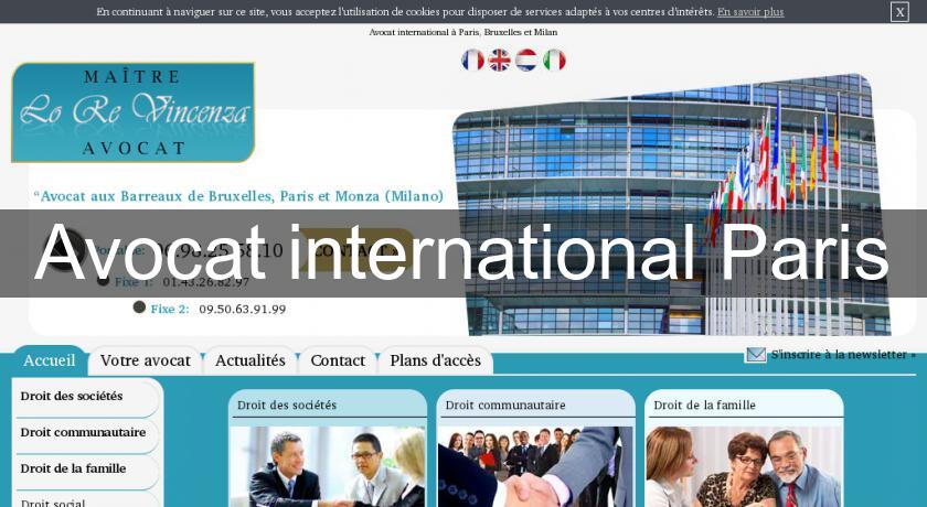 Avocat international Paris