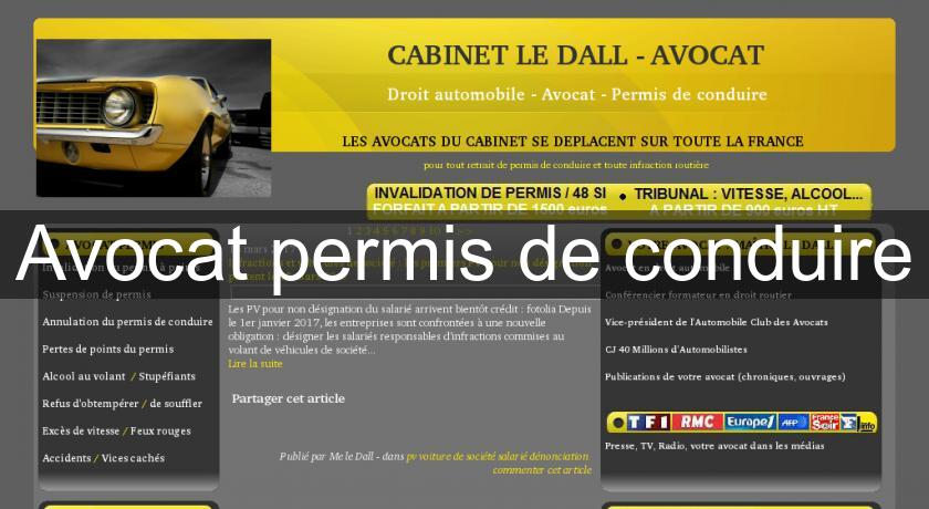 Avocat permis de conduire