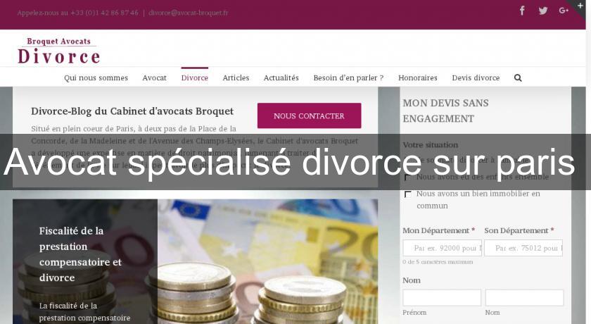 Avocat spécialisé divorce sur paris 