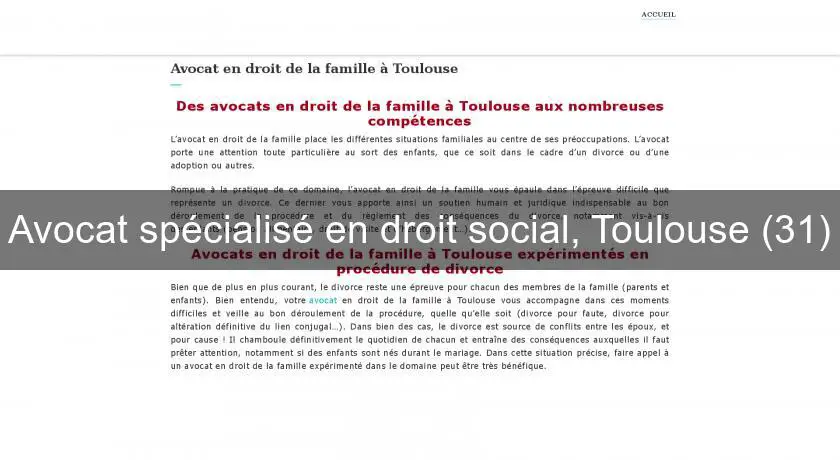 Avocat spécialisé en droit social, Toulouse (31)