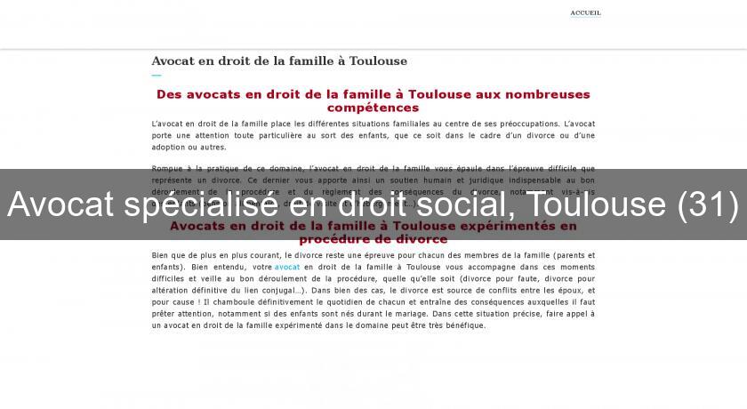 Avocat spécialisé en droit social, Toulouse (31) Avocat spécialisé en droit social, Toulouse (31)