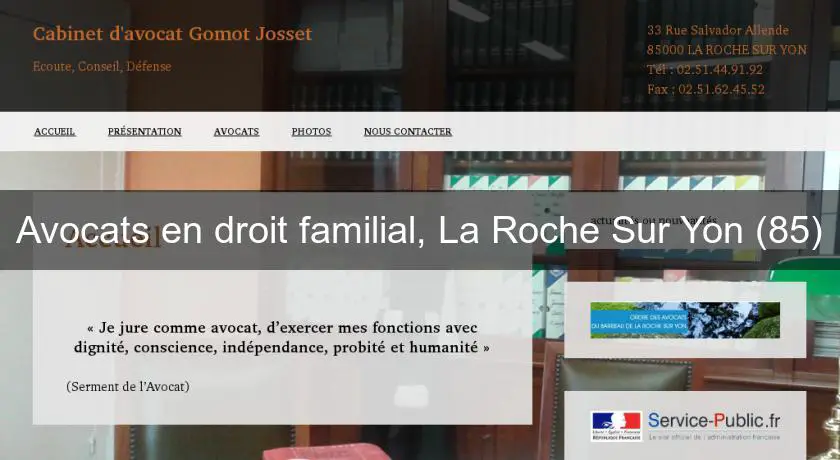 Avocats en droit familial, La Roche Sur Yon (85)
