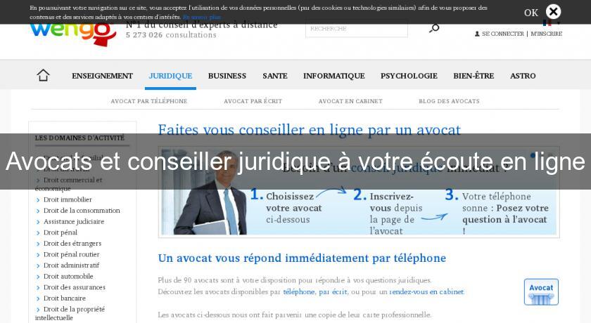 Avocats et conseiller juridique à votre écoute en ligne Avocats et conseiller juridique à votre écoute en ligne
