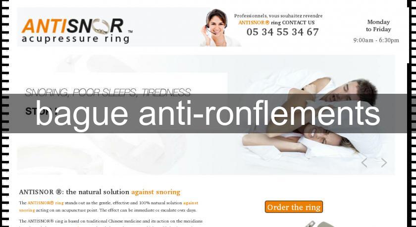 bague anti-ronflements bague anti-ronflements