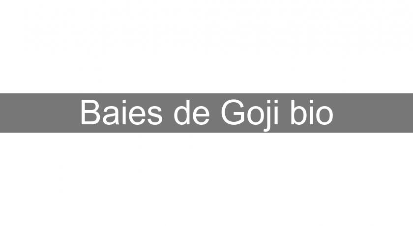 Baies de Goji bio