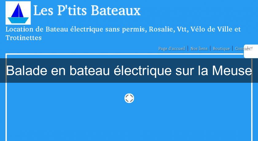 Balade en bateau électrique sur la Meuse Balade en bateau électrique sur la Meuse