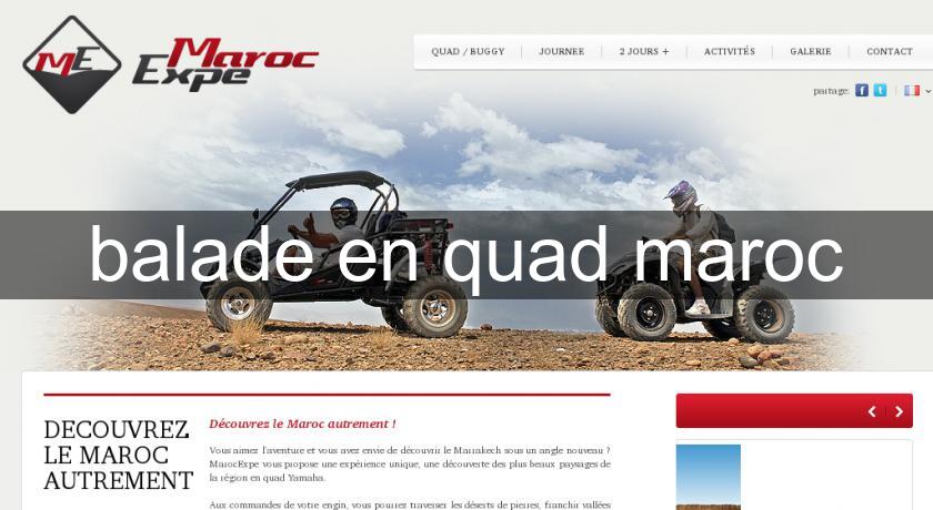 balade en quad maroc