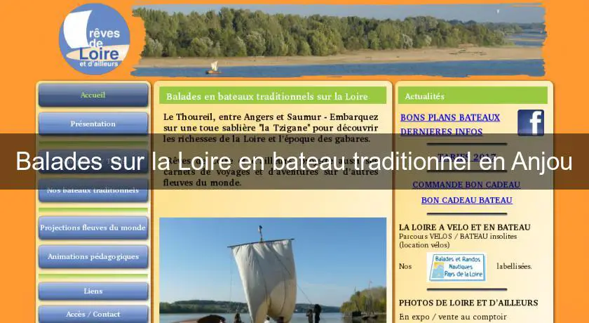 Balades sur la Loire en bateau traditionnel en Anjou