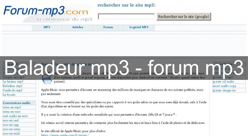 Baladeur mp3 - forum mp3 Baladeur mp3 - forum mp3