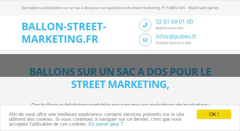 Ballon publicitaire sur sac à dos Ballon publicitaire sur sac à dos