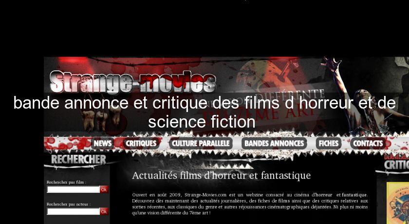 bande annonce et critique des films d'horreur et de science fiction 