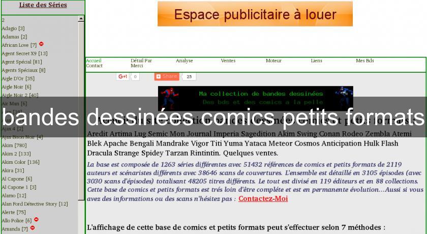 bandes dessinées comics petits formats