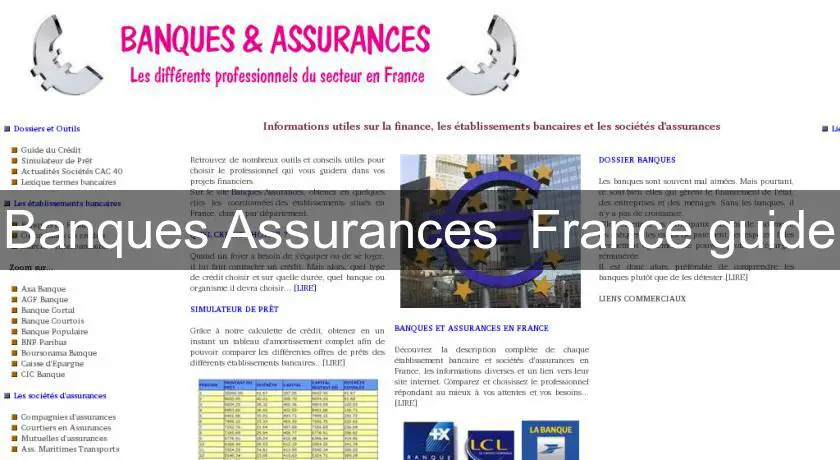 Banques Assurances  France guide