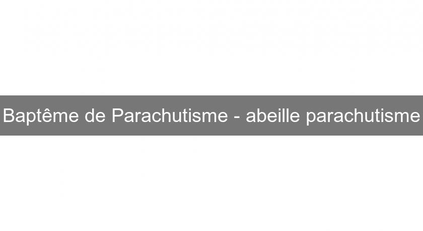 Baptême de Parachutisme - abeille parachutisme Baptême de Parachutisme - abeille parachutisme