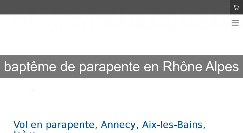 baptême de parapente en Rhône Alpes