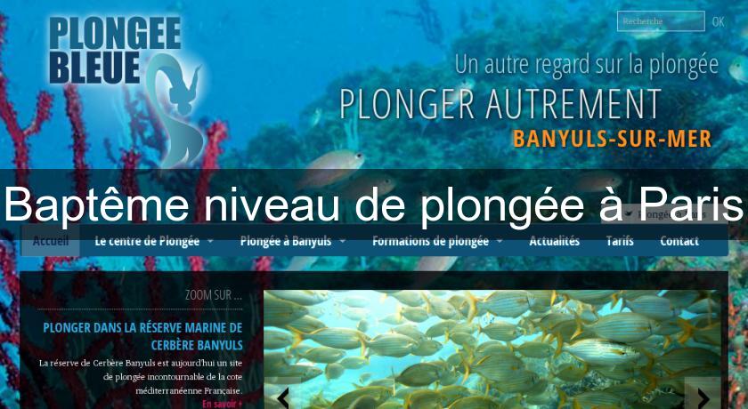 Baptême niveau de plongée à Paris Baptême niveau de plongée à Paris
