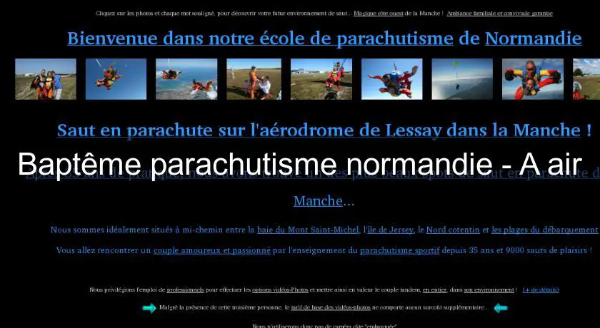 Baptême parachutisme normandie - A'air