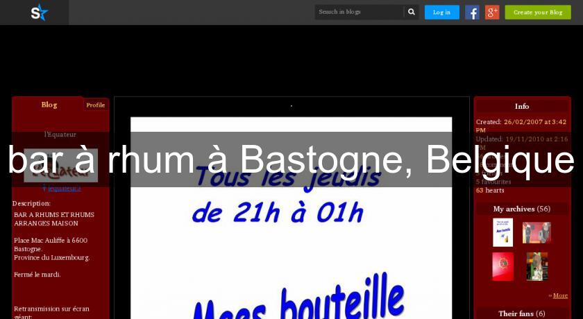 bar à rhum à Bastogne, Belgique bar à rhum à Bastogne, Belgique